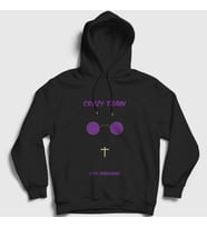 Presmono Unisex Siyah Crazy Train Ozzy Osbourne Kapüşonlu Sweatshirt 39282tt