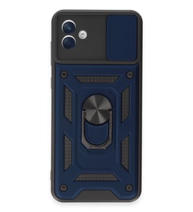 Pilelistore   Samsung Galaxy A04E Kılıf Pars Lens Yüzüklü Silikon - Lacivert