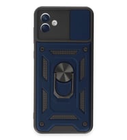 Pilelistore   Samsung Galaxy A04E Kılıf Pars Lens Yüzüklü Silikon - Lacivert
