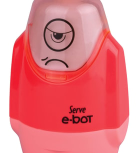 E-BOT SİLGİLİ KALEMTIRAŞ FOSFORLU KIRMIZI 4LU SET