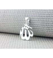 Allah Yazılı Küçük Boy Parlak925 Ayar Gümüş Erkek Kolye Ucu