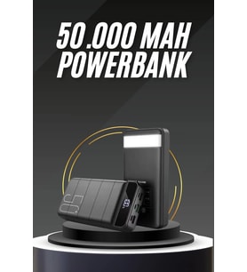 50.000 Mah Led Dijital Göstergeli Usb Çıkışı Powerbank