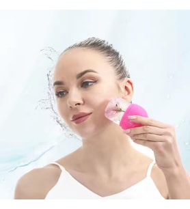 Slikon Yüz Buz Masaj Rulosu Yüz Sıkılaştırıcı Ice Face Roller Pembe Renk