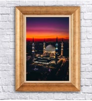 Altın Varaklı  Çerçeveli Paspartulu Tablo ndd1427 (Gold)