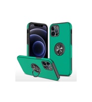 Apple İphone 12 Pro Max Kılıf Elit Yüzüklü Kapak - Yeşil