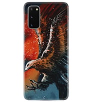 Samsung A02S A03S A10 A12 A13 A21S A22 Kılıf Desenli Silikon Kartal Uçarken 1718