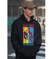 Guns In Roses Use Your Illusion Baskılı Unisex Oversize Rock Metal Müzik Grubu Hoodie