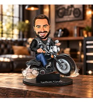 Kişiye Özel Harley Motorlu Tasarım Karikatür Biblo