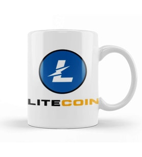 Llitecoin To The Moon LOGO Kupa Bardak Porselen