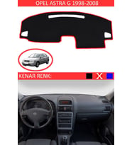 Opel Astra G 1998-2008 Için Uygun Torpido Koruma Halısı Siyah Kenar Renk Kırmızı