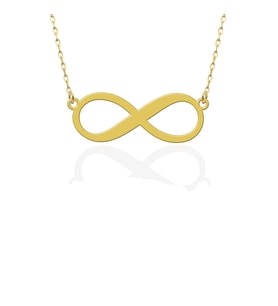 Gümüş Minimal Sonsuzluk Kolyesi (Gold)