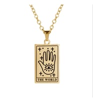 Kişiye Özel 925 Ayar Gümüş The World Kolye (Gold)