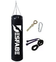 Desfabe Boxing Star 70x25 Cm Zincirli Boks Kum Torbası Siyah+Askı Aparatı+Atlama İpi