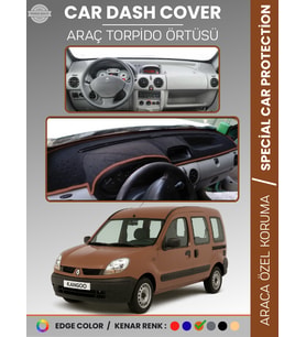 RENAULT KANGOO (1997-2008) AIRBAGSIZ Torpido Örtüsü Ön Panel Koruma Tam Uyum UV Koruma Kaymaz