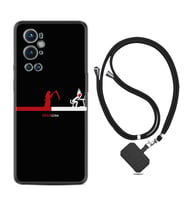 Tecno Spark 9 Pro Kılıf Silikon Boyun Askılı İpli Desenli Silikon Dead Line 1662