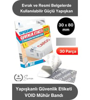 #GüvenlikEtiketi Yapışkanlı Güvenlik Etiketi VOID Mühür Bandı 30 Adet Kurcalama Garantili Ambalaj Ko