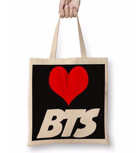 I Love Bts Bez Çanta Uzun Saplı
