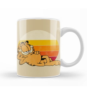 Vintage Garfield Kupa Bardak Porselen