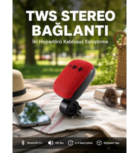 5W Kablosuz Bluetooth Hoparlör Güçlü Bas ve FM Radyo