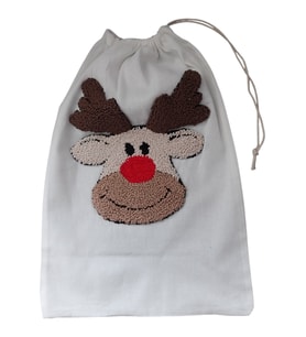 Hediyedelisi Yılbaşı Süsü Punch İşleme Hediye Kesesi 20cm x 28 cm
