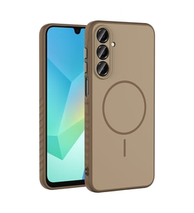 Lexroo Galaxy A16 Kılıf M-safe Şarj Özellikli Tea Kılıf - Gold