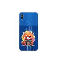 Huawei P Smart S ile Uyumlu Splash Tilki Tasarımlı Şeffaf Silikon Kılıf