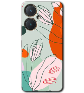 Vivo Y27 Kılıf HD Desen Baskılı Kılıf - Vektör Çiçekler