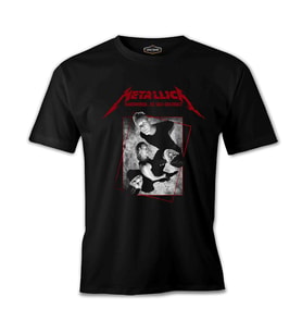 Metallica - Grup Elemanları High Siyah Erkek Tshirt