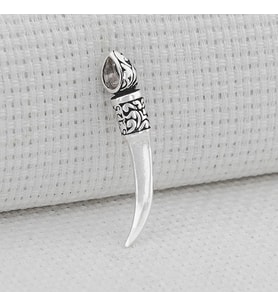 Fil Dişi 925 Ayar Gümüş Kolye Ucu