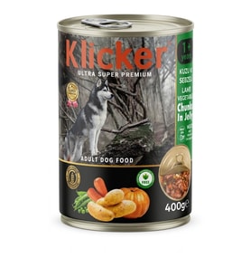 Klicker Kuzulu Sebzeli Pate Köpek Konserve 400 Gr
