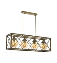 AVONNI AV-60127-4EY Eskitme Kaplama Modern Avize E27 Metal Cam 80x25cm
