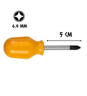 Kupa Küçük Topaç Tornavida YILDIZ Uçlu 6.0 - 5 cm.