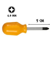 Kupa Küçük Topaç Tornavida YILDIZ Uçlu 6.0 - 5 cm.