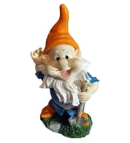 KÜREKLİ CÜCE GNOME, 25 cm. El Boyaması Biblo, Dekoratif El Sanatları, ev&ofis için özgün dekor ürünü