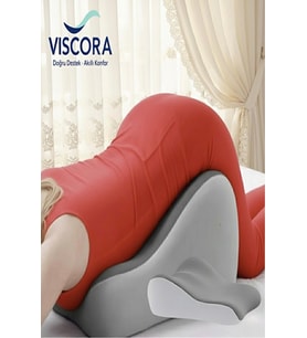VISCORA Omuz ve Sırt Destekli Minder–Space Memory Foam Yıkanabilir Kılıf-Kapalı Ambalaj Ofis/Ev/Kamp