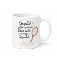 Estetik Yaptıran Arkadaşa Estetik Harikası Doğal Güzellik Esprili Kupa Hediye