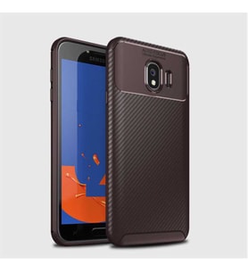 Samsung Galaxy J4 Kılıf Esnek Soft Karbon Tasarım Legion Serisi (Kahverengi)