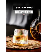 Viski Kokteyl Bardağı Kadehi 360 Dönen Cam Bardağı 2li Set 160ml