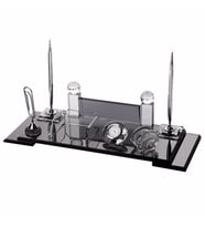 Vip Kristal Siyah Set Masa İsimlik (Bordo)