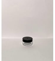 5ml Siyah Kapaklı Akrilik Krem Kutusu, Plastik Kutu, Kozmetik Kutu,25 Adet (Şeffaf)