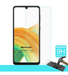 Microsonic Samsung Galaxy A33 5G Tempered Glass Cam Ekran Koruyucu (Renksiz)