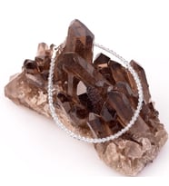 Çok İnce Mavi Topaz Taşı Gümüş Bileklik - 2,2 mm