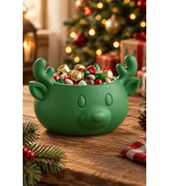 Sonbahar ve Noel Temalı Ren Geyiği Bowl - Sunum Kabı