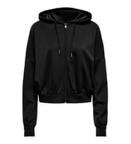 Only Kadın Kapüşonlu Fermuarlı Sweatshirt - 15339813 (Siyah)
