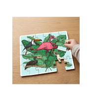 Flamingolar - Pelikanlar - Kuşlar Tasarımlı 24 Parça Ahşap Çocuk Puzzle MPK0724