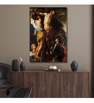 Tekli Dikey Kanvas Tablo Ünlü Eserler Caravaggio Andrew'un Çarmıha Gerilmesi