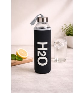 H2o Kılıflı Cam Matara 750 Ml Lacivert