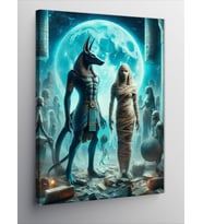 Kanvas Tablo Anubis Ve Mumya