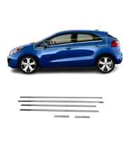 Kml34tuning55 Kia Rio Hb Uyumlu Kasa Krom Cam Çıtası 6 Parça ( 2011-2017  )Paslanmaz Çelik