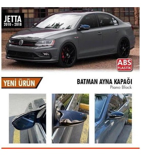 Drs Tuning Jetta Uyumlu Mk6 (2011-2018) Batman Yarasa Ayna Kapağı (Parlak Siyah)